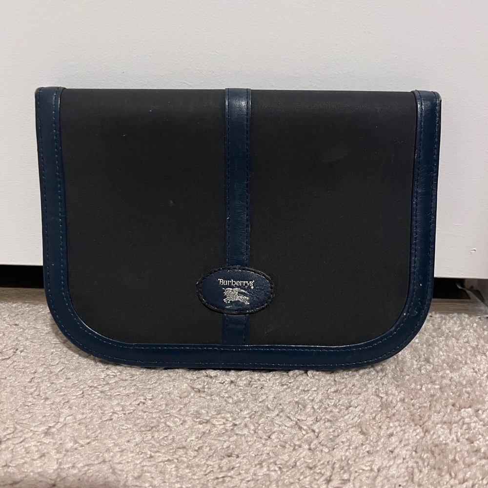 Beautiful Vintage Blue Burberry Clutch